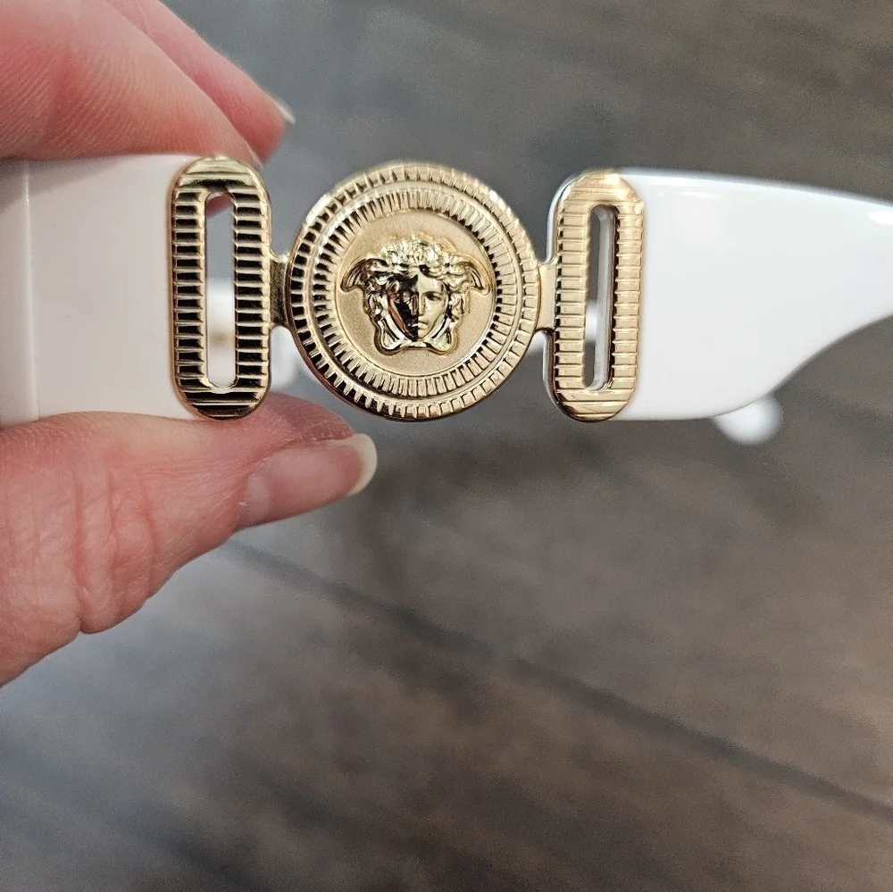 NEW VERSACE WHITE SUNGLASSES - 53mm